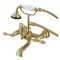Kingston Brass AE551T7 7-Inch Wall Mount Tub Faucet with Hand Shower, Brushed Brass AE551T7 - alternate 1